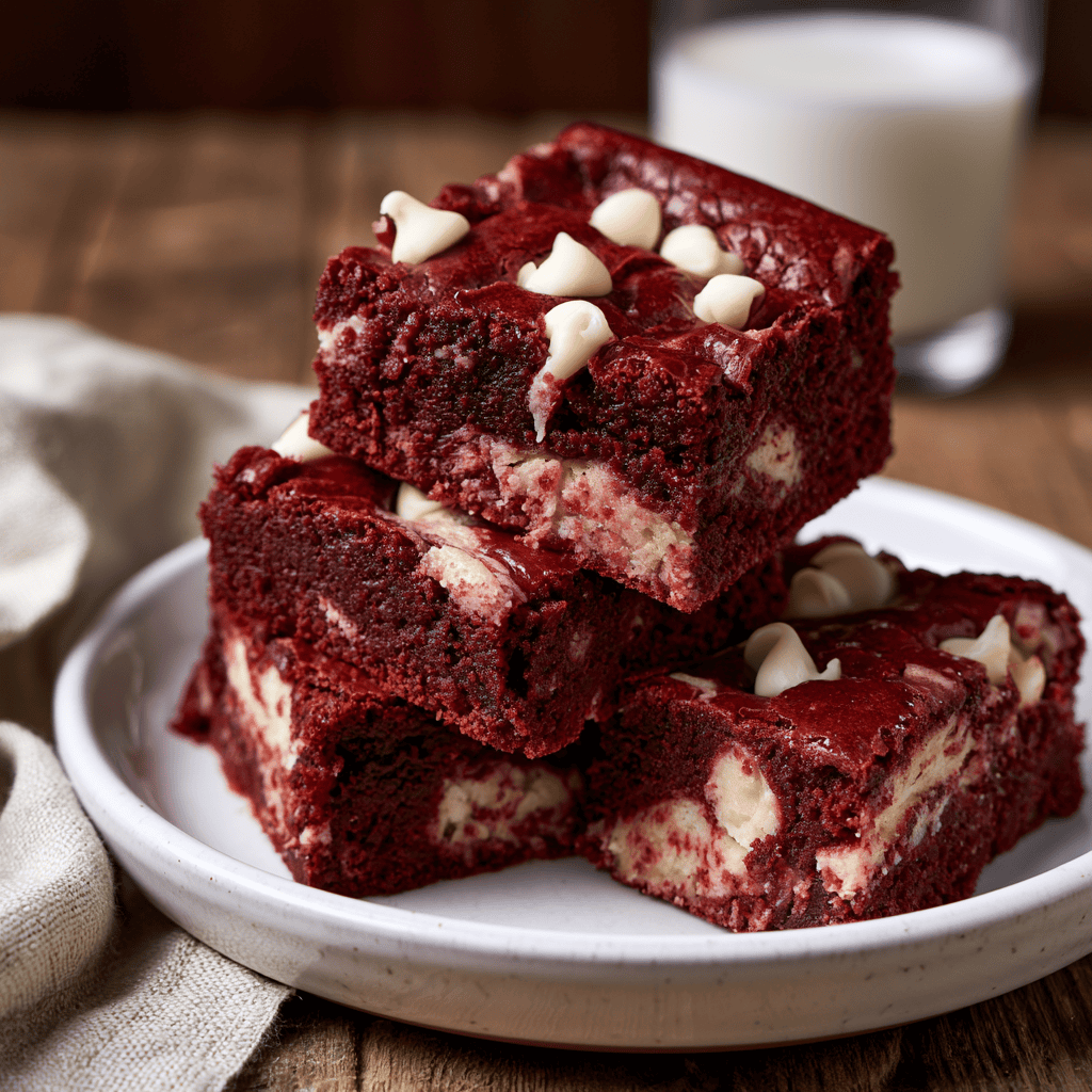 Chewy Red Velvet Cookie Bars with Cream Cheese Serving suggestion for Chewy Red Velvet Cookie Bars with Cream Cheese โ red velvet cookie bars