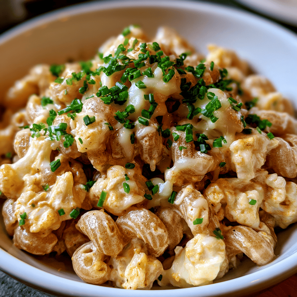 Creamy Cauliflower Mac (Dairy-Light) — homemade Creamy Cauliflower Mac recipe