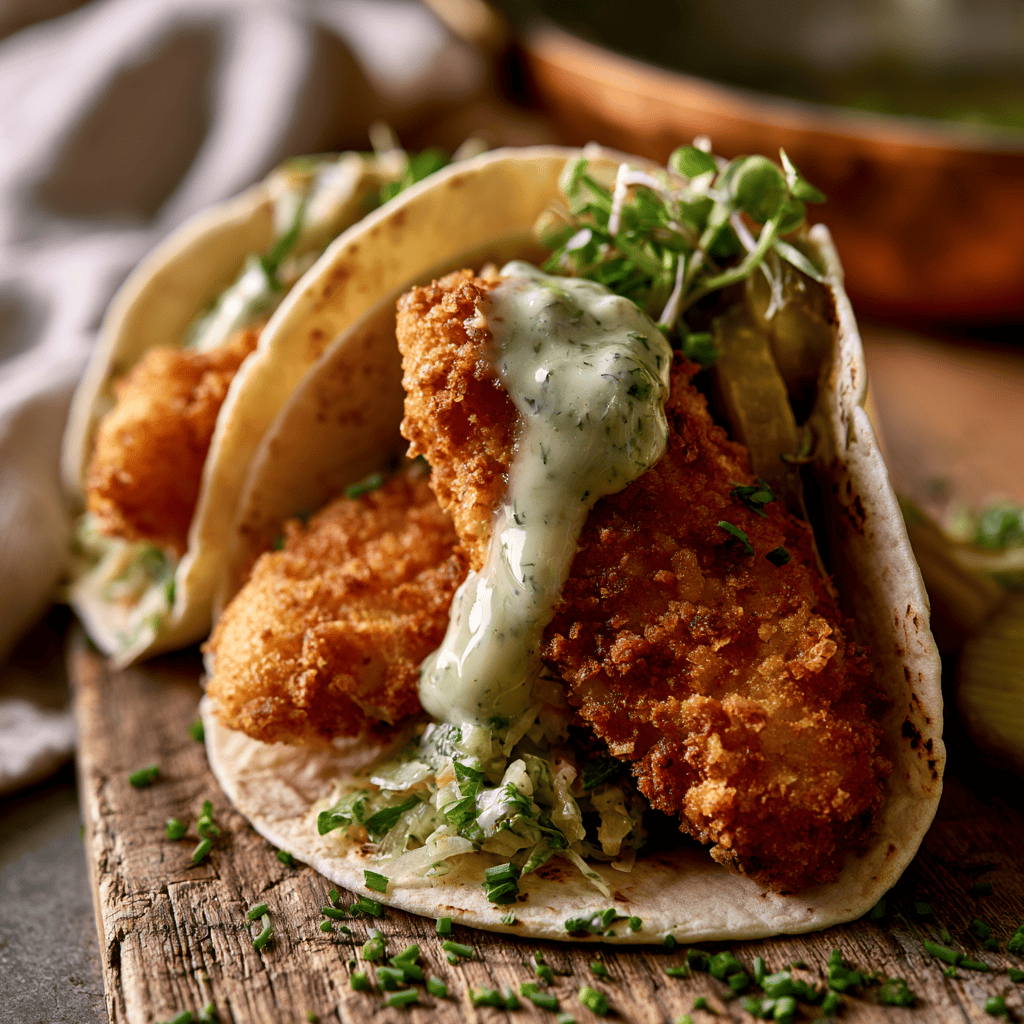 Crispy Dill Pickle Ranch Smash Chicken Tacos Step-by-step preparation of Crispy Dill Pickle Ranch Smash Chicken Tacos (dill pickle ranch chicken tacos)