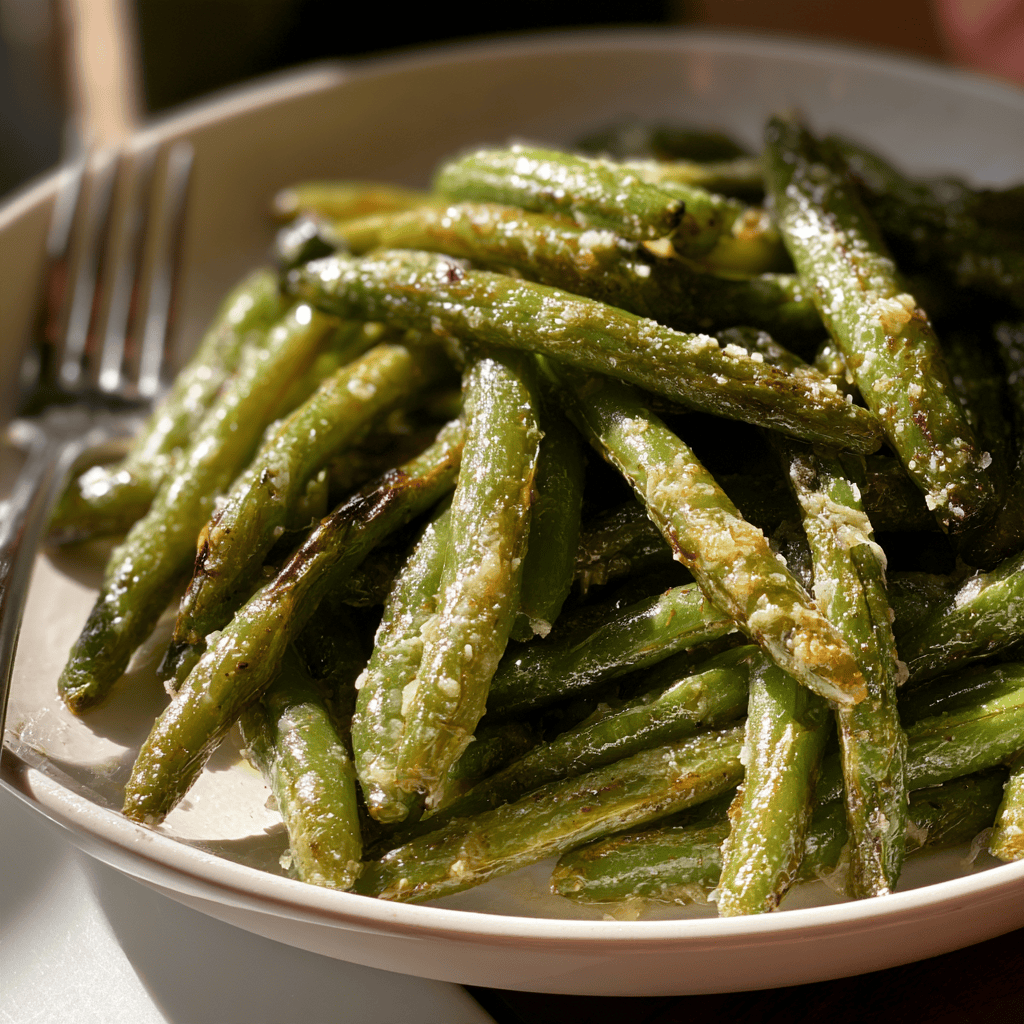 Easy Garlic Parmesan Green Beans — homemade Garlic Parmesan Green Beans recipe