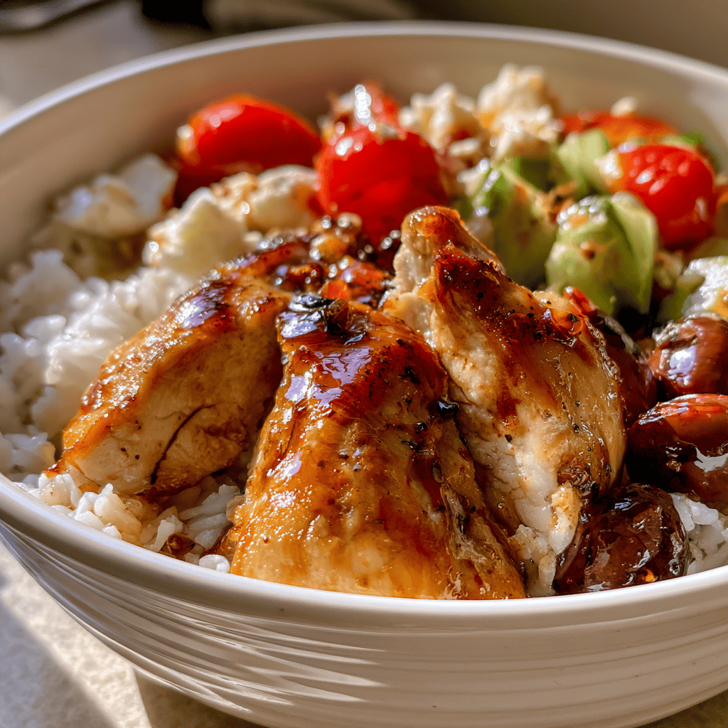 Easy Greek Lemon Chicken Bowls — homemade Greek Lemon Chicken Bowls recipe