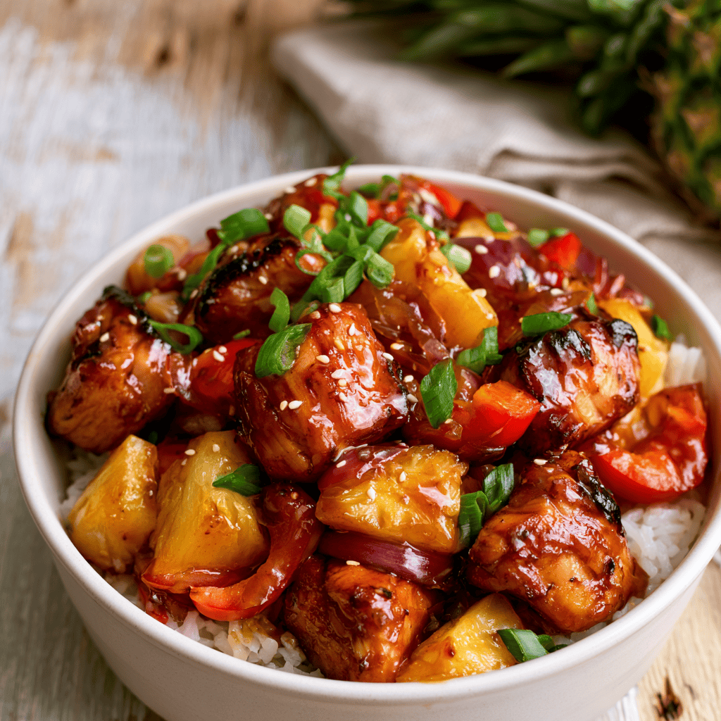 Step-by-step preparation of Easy Hawaiian Huli Huli Chicken Bowls (Huli Huli Chicken Bowls)