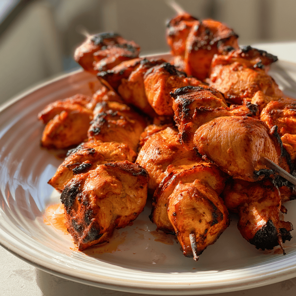 Easy Tandoori Chicken Skewers Step-by-step preparation of Easy Tandoori Chicken Skewers (Tandoori Chicken Skewers)