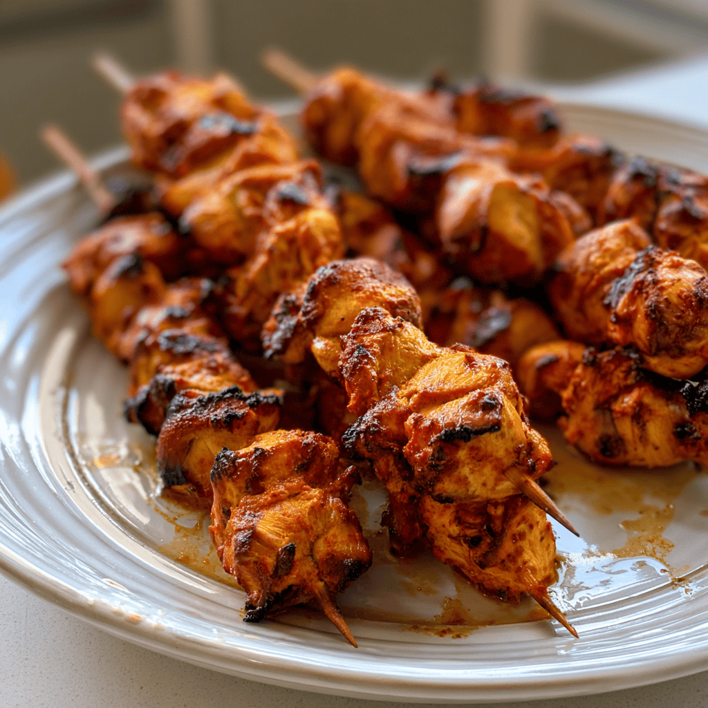 Easy Tandoori Chicken Skewers — homemade Tandoori Chicken Skewers recipe