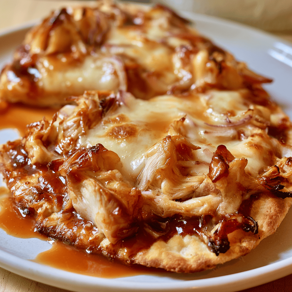 Fast BBQ Chicken Flatbreads Serving suggestion for Fast BBQ Chicken Flatbreads โ BBQ chicken flatbreads
