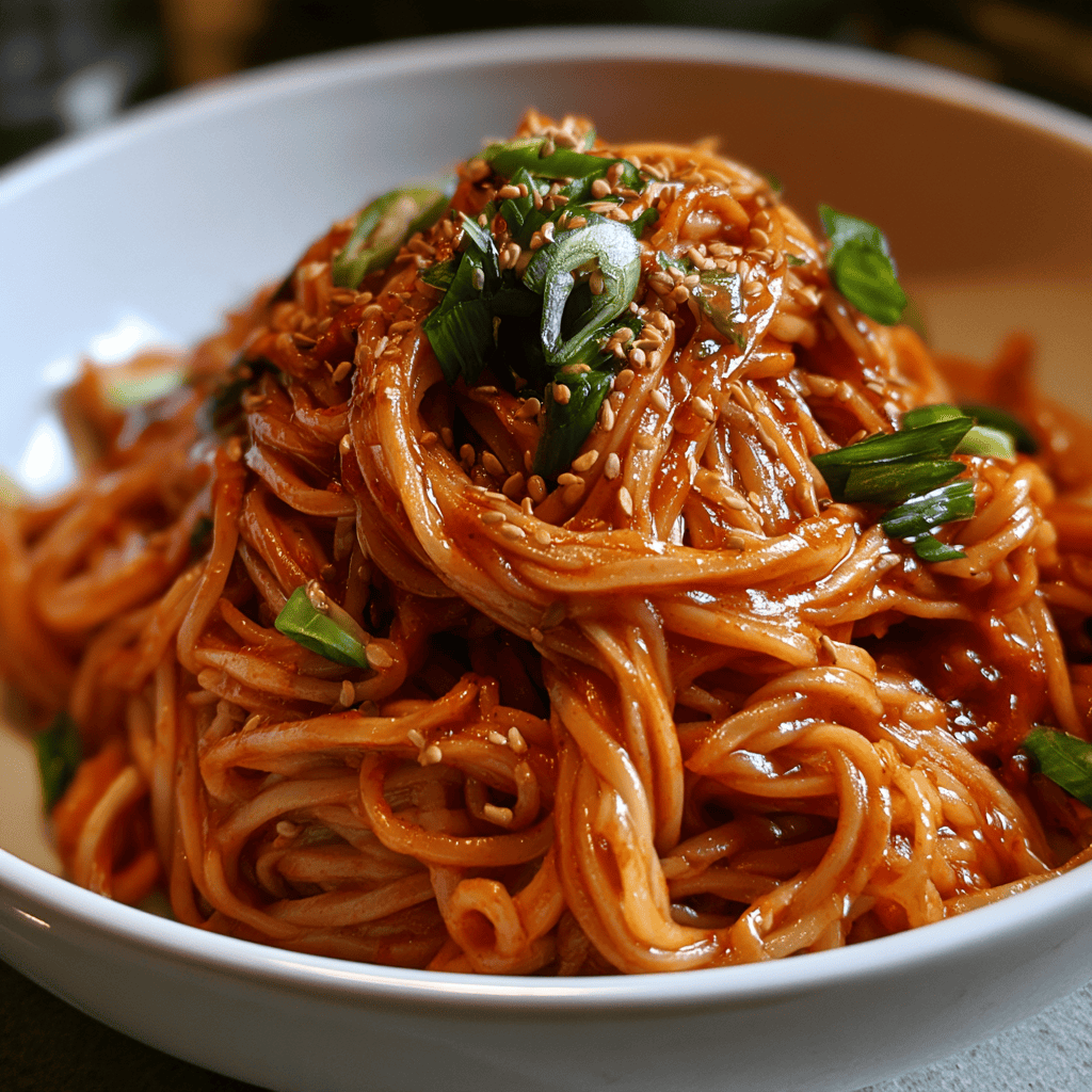 Fast Korean Gochujang Noodles — homemade Gochujang Noodles recipe