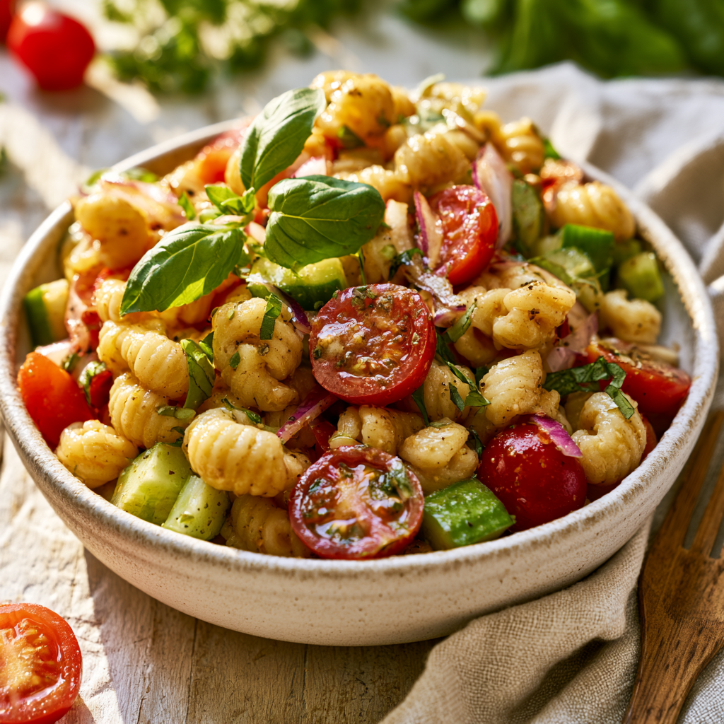 Serving suggestion for Gluten-Free Italian Pasta Salad (Dairy-Free) — Gluten-Free Italian Pasta Salad