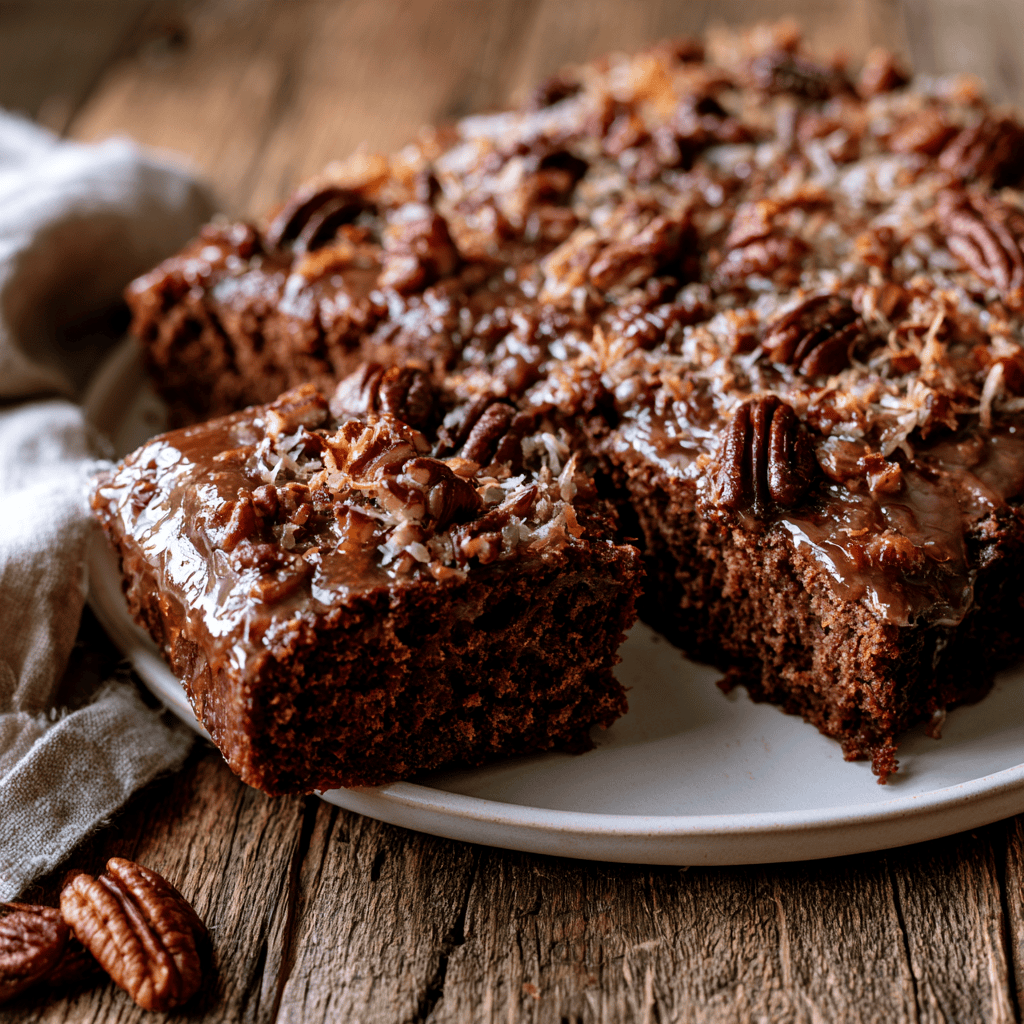Step-by-step preparation of Gooey Texas Tornado Cake with Pecans & Coconut (Texas Tornado Cake)