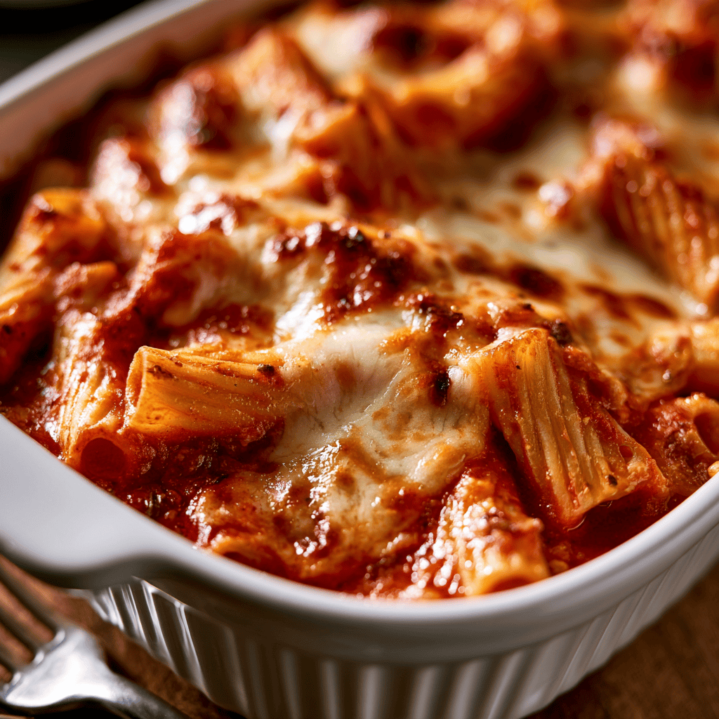 Healthy Baked Ziti — homemade Healthy Baked Ziti recipe