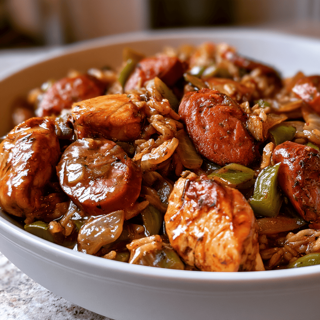 Healthy Jambalaya with Andouille Step-by-step preparation of Healthy Jambalaya with Andouille (Healthy Jambalaya with Andouille)