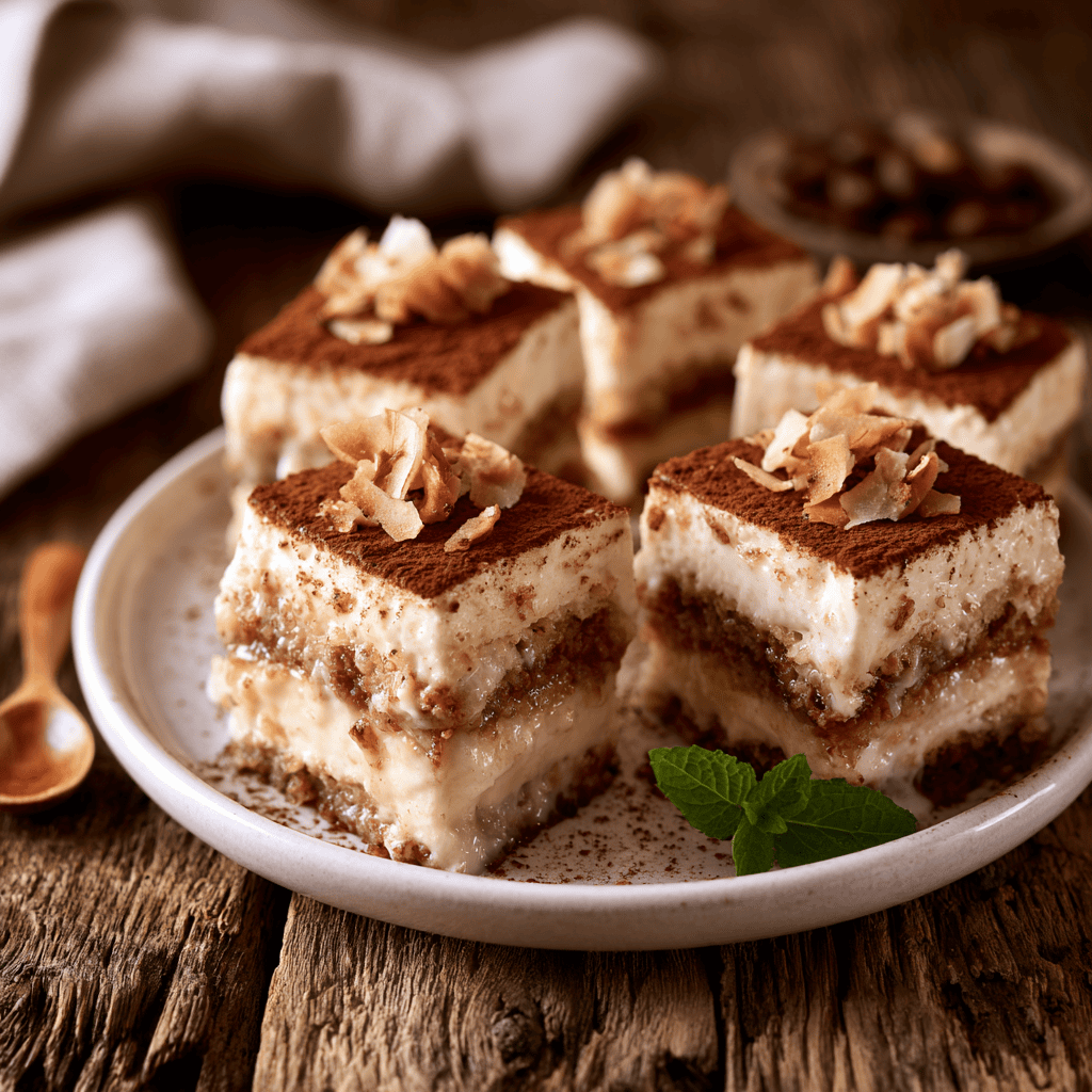 Step-by-step preparation of Heavenly Coconut Tiramisu Dessert Bites (Coconut Tiramisu Dessert Bites)