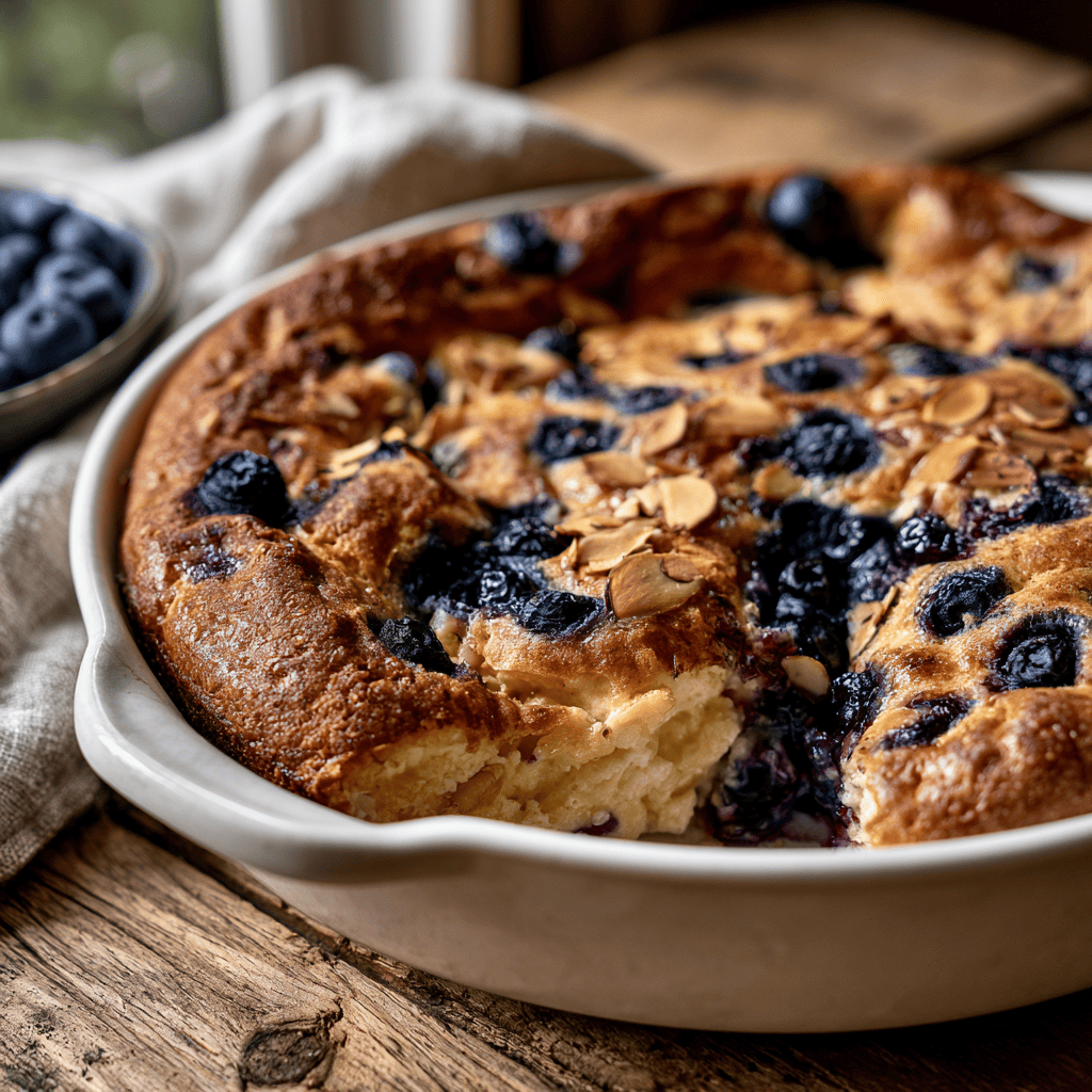 High-Protein Blueberry Cottage Cheese Breakfast Bake — homemade high-protein cottage cheese breakfast bake recipe