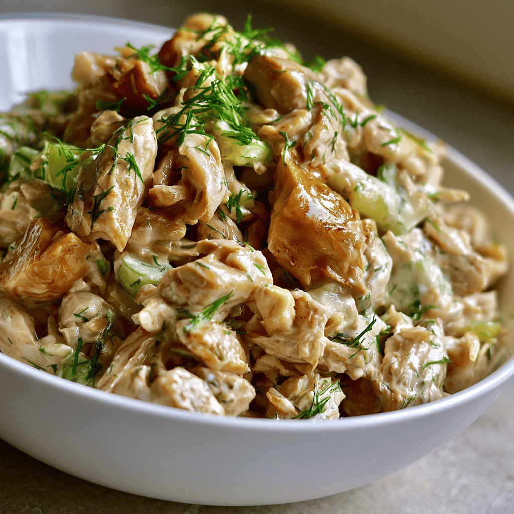 High-Protein Greek Yogurt Chicken Salad — homemade Greek yogurt chicken salad recipe