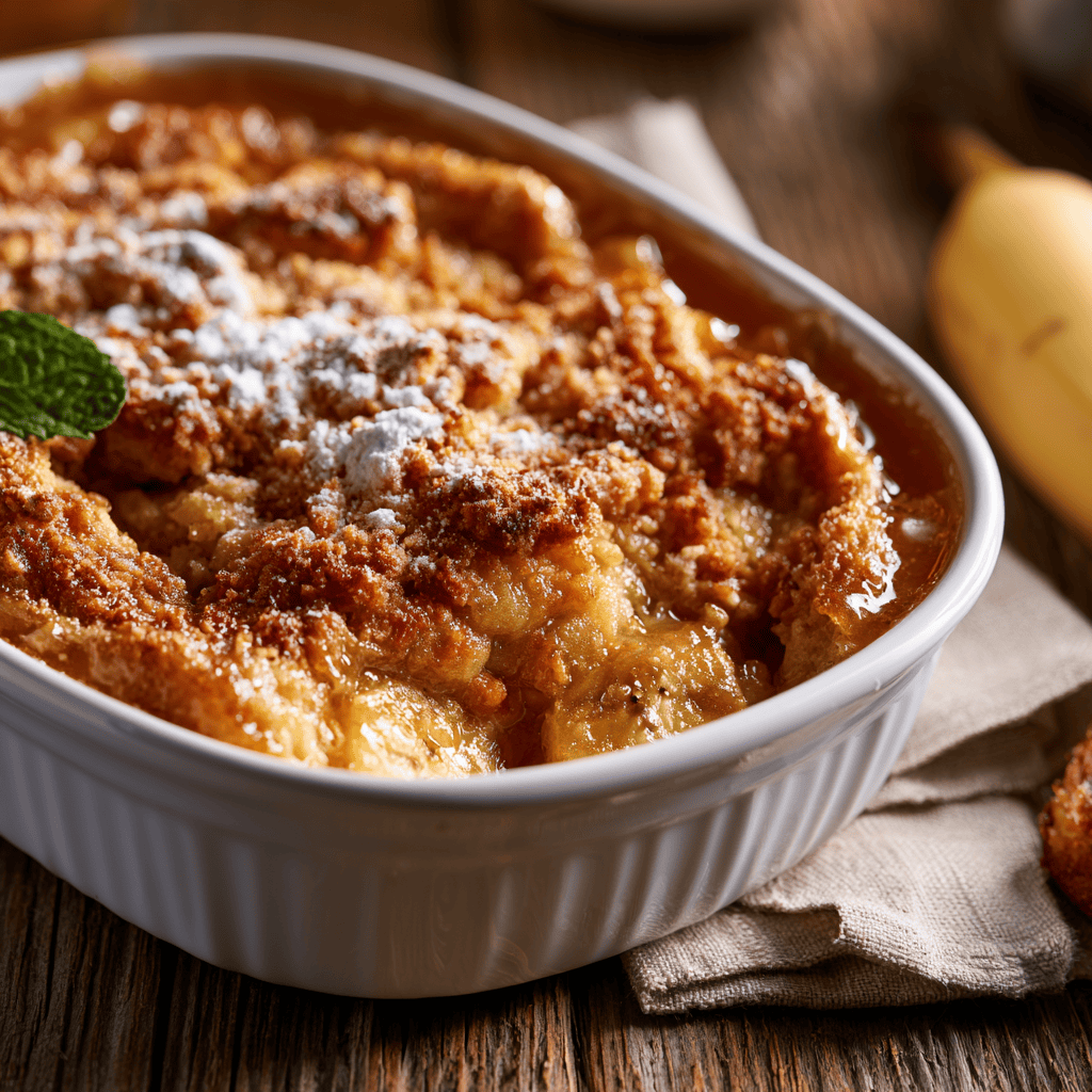Serving suggestion for Irresistibly Moist Banana Bread Cobbler — Banana Bread Cobbler