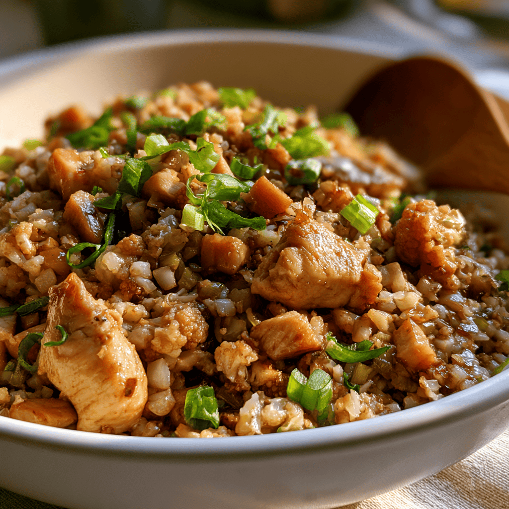 Keto Cauliflower Fried Rice Serving suggestion for Keto Cauliflower Fried Rice β Keto Cauliflower Fried Rice