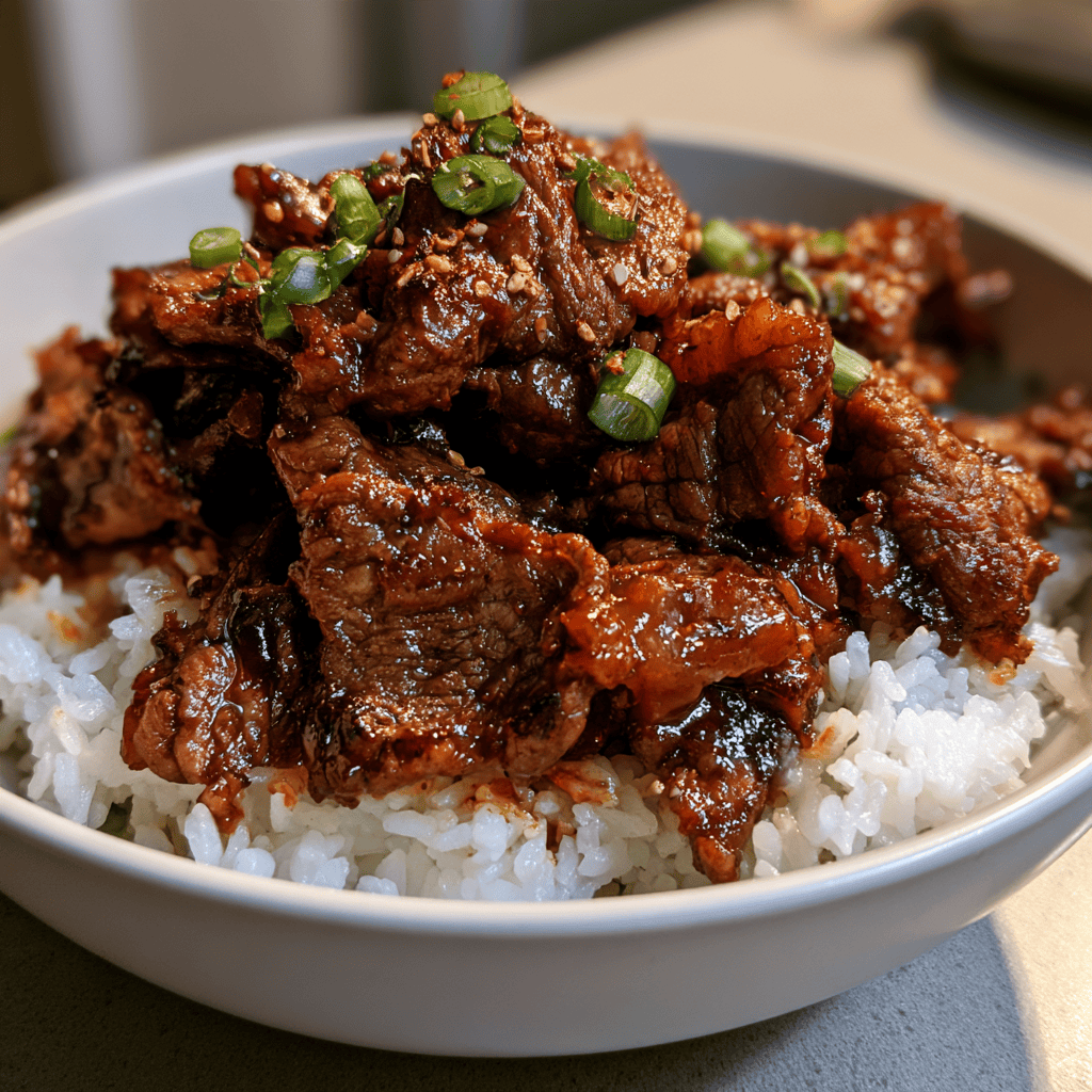 Korean Spicy Pork Bowls Step-by-step preparation of Korean Spicy Pork Bowls (Korean spicy beef bowls)