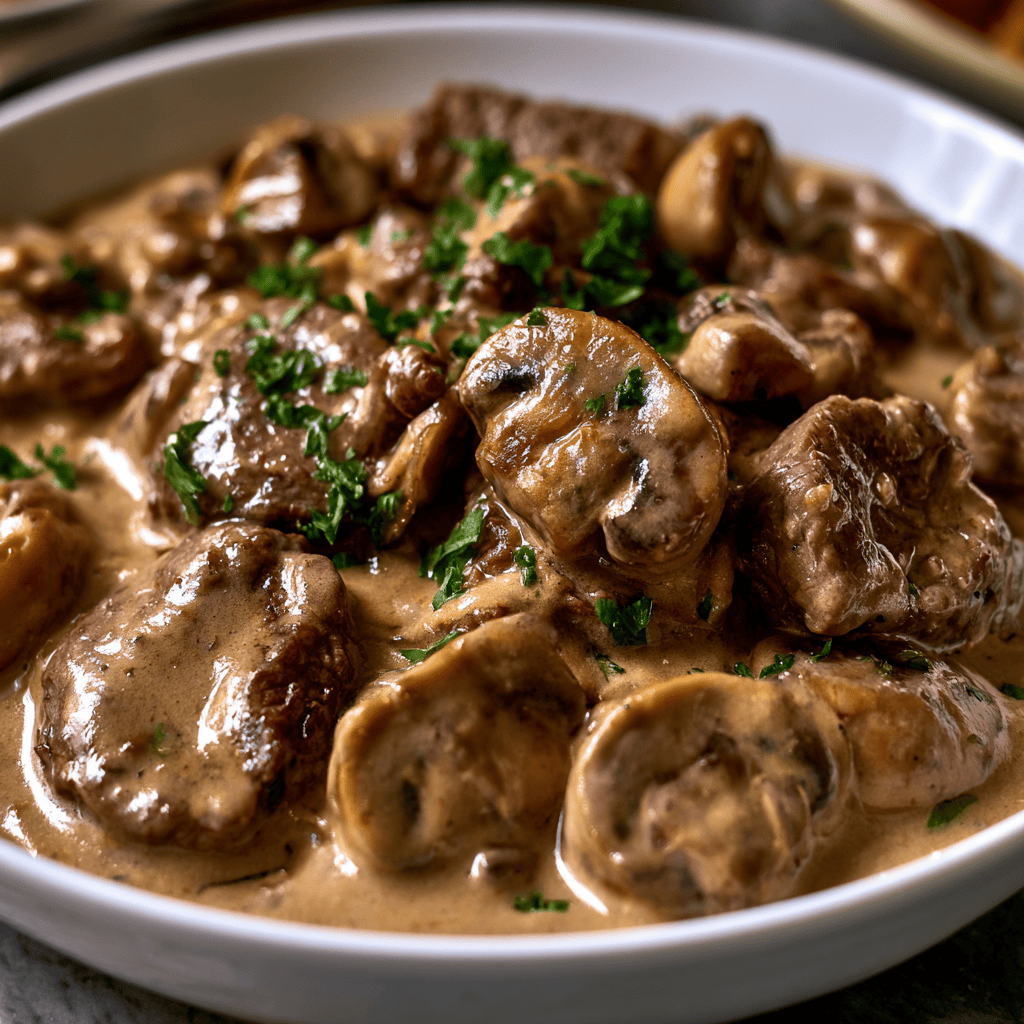 Step-by-step preparation of Lightened-Up Beef Stroganoff (Lightened-Up Beef Stroganoff)
