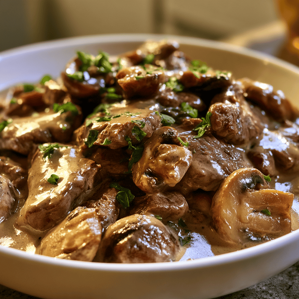 Lightened-Up Beef Stroganoff — homemade Lightened-Up Beef Stroganoff recipe