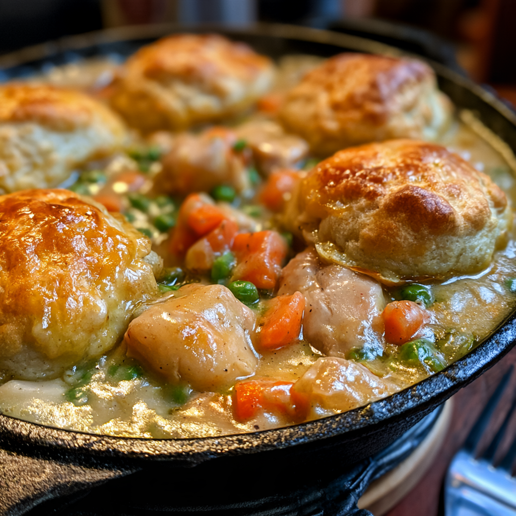 Lightened-Up Chicken Pot Pie Skillet Step-by-step preparation of Lightened-Up Chicken Pot Pie Skillet (Lightened-Up Chicken Pot Pie Skillet)