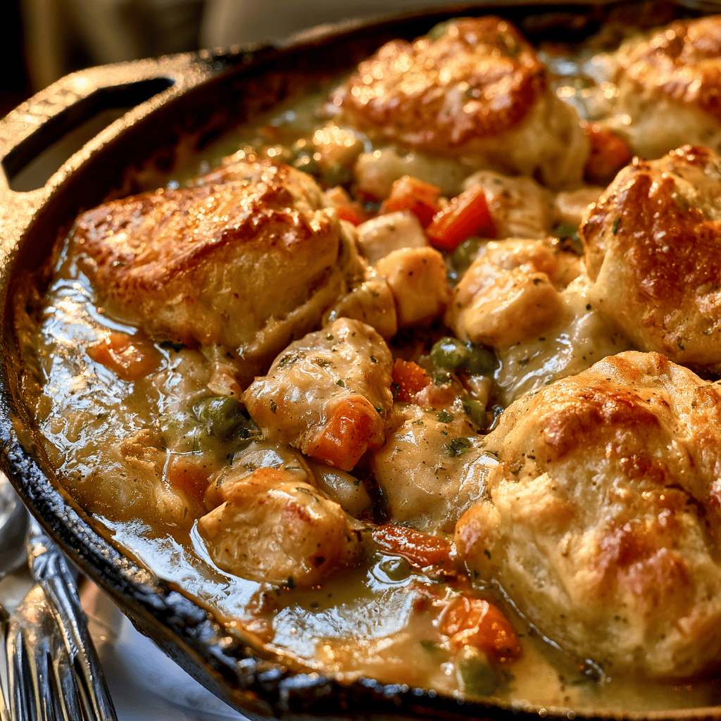 Lightened-Up Chicken Pot Pie Skillet Serving suggestion for Lightened-Up Chicken Pot Pie Skillet β Lightened-Up Chicken Pot Pie Skillet