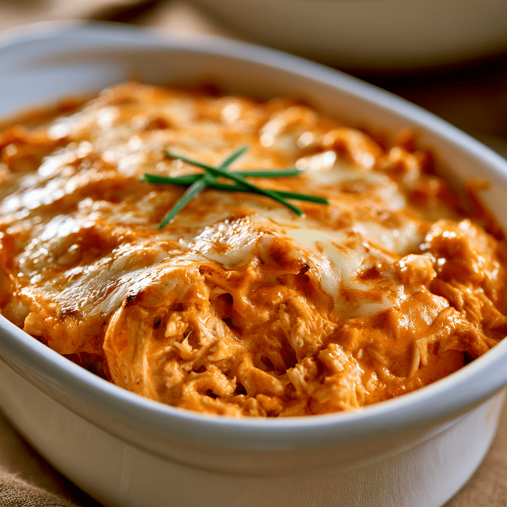Low-Carb Buffalo Chicken Casserole — homemade Low-Carb Buffalo Chicken Casserole recipe