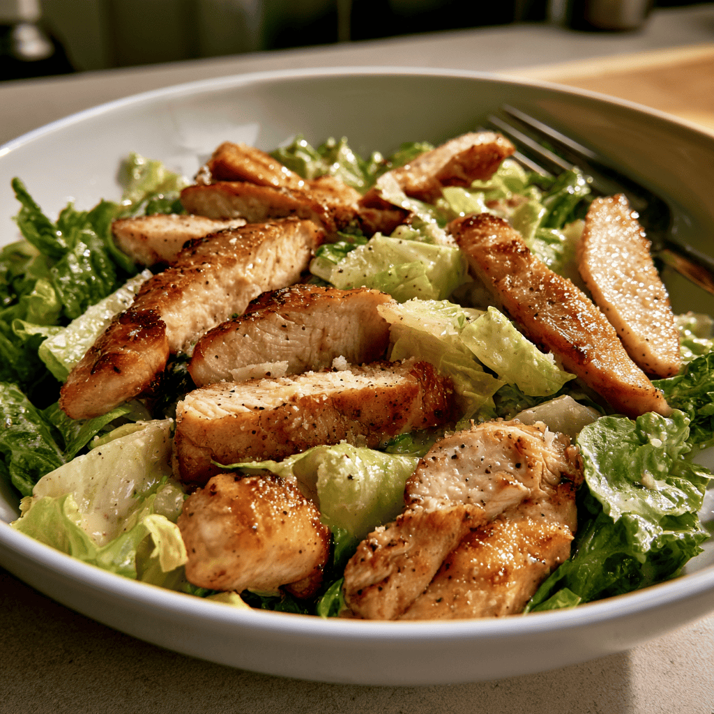 Low-Carb Chicken Caesar Salad Bowls — homemade Low-Carb Chicken Caesar Salad recipe