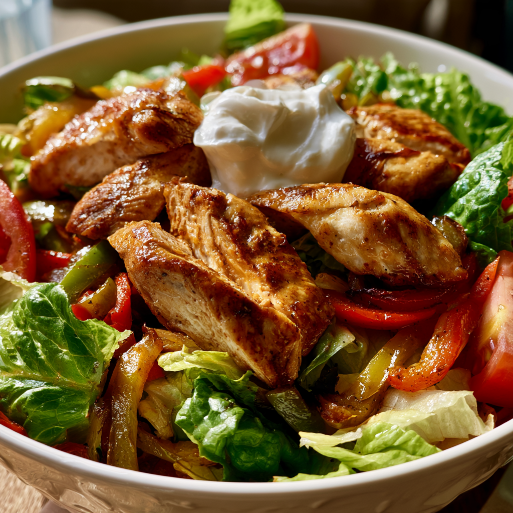 Low-Carb Chicken Fajita Salad — homemade Low-Carb Chicken Fajita Salad recipe