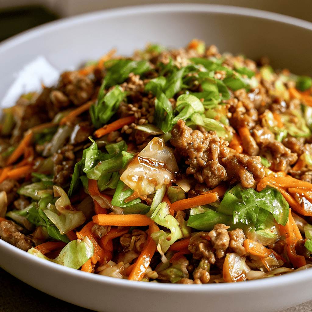 Low-Carb Egg Roll in a Bowl — homemade Low-Carb Egg Roll in a Bowl recipe