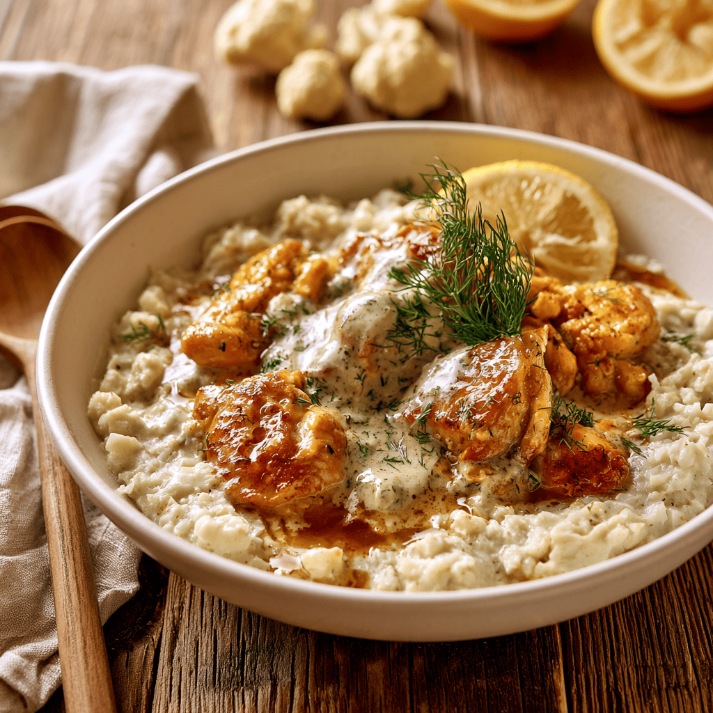 Step-by-step preparation of Low-Carb Lemon Dill Chicken Bowls (Low-Carb Lemon Dill Chicken Bowls)