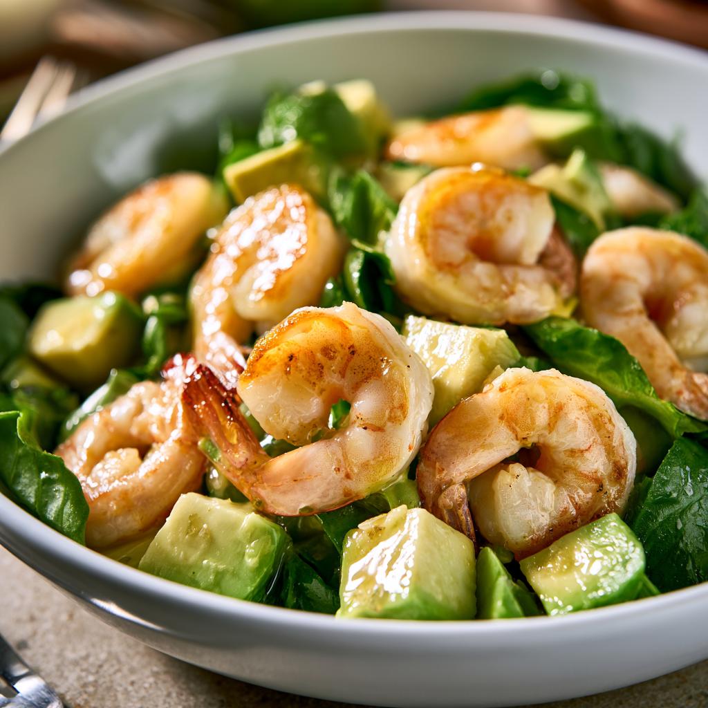 Low-Carb Shrimp and Avocado Salad Serving suggestion for Low-Carb Shrimp and Avocado Salad โ Low-Carb Shrimp and Avocado Salad