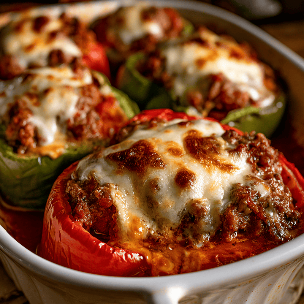 Low-Carb Stuffed Bell Peppers Step-by-step preparation of Low-Carb Stuffed Bell Peppers (Low-Carb Stuffed Bell Peppers)