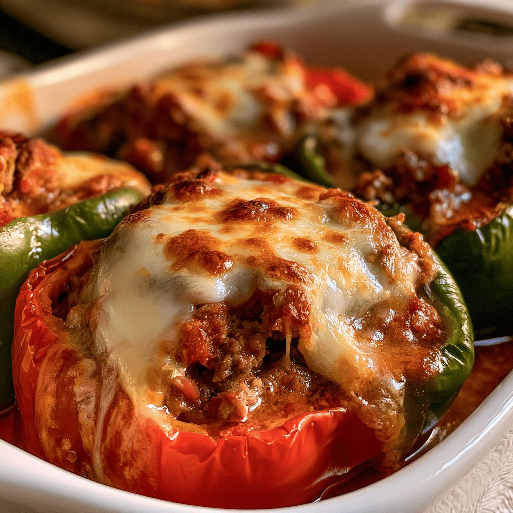 Low-Carb Stuffed Bell Peppers Serving suggestion for Low-Carb Stuffed Bell Peppers โ Low-Carb Stuffed Bell Peppers