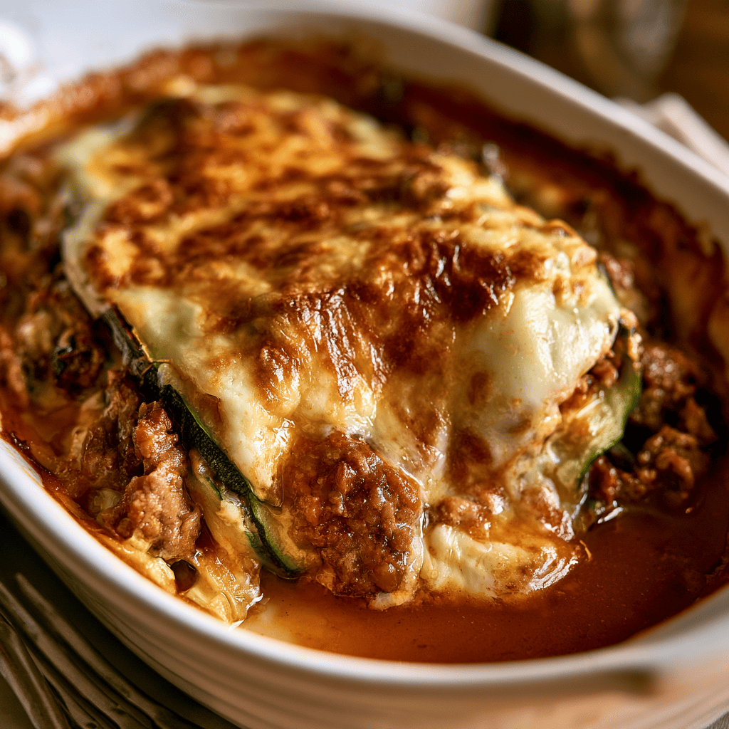 Low-Carb Zucchini Lasagna — homemade Low-Carb Zucchini Lasagna recipe