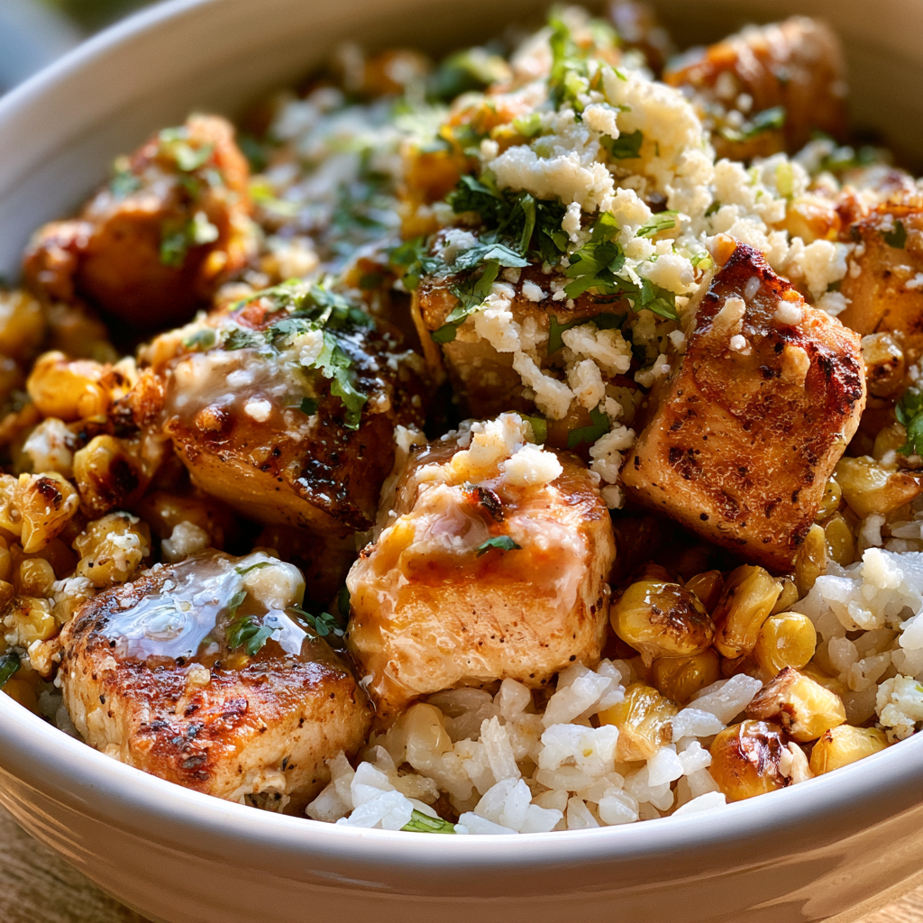 Mexican Street Corn Chicken Bowls Serving suggestion for Mexican Street Corn Chicken Bowls β Mexican Street Corn Chicken Bowls