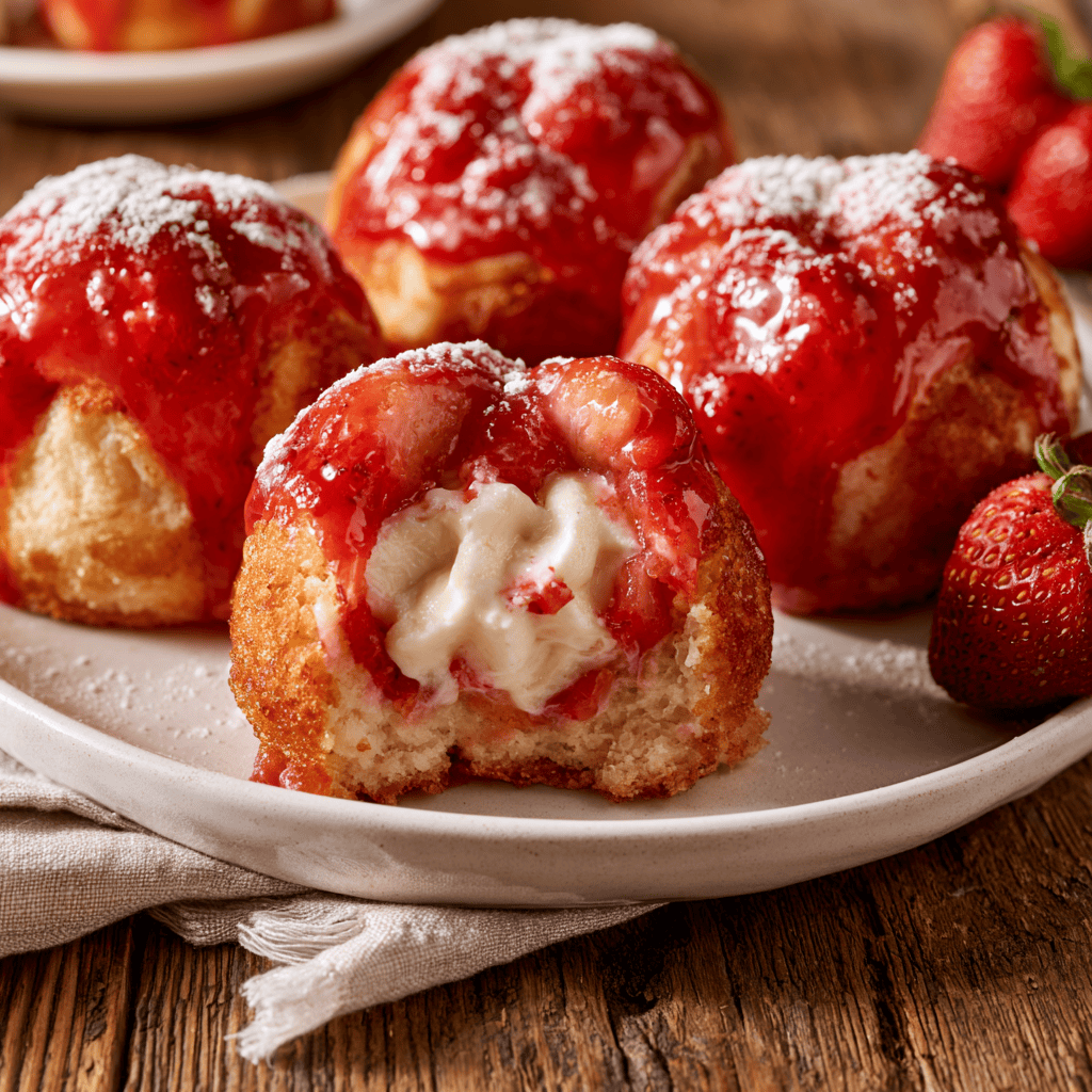Mini Strawberry Shortcake Cake Bombs Serving suggestion for Mini Strawberry Shortcake Cake Bombs โ strawberry shortcake cake bombs