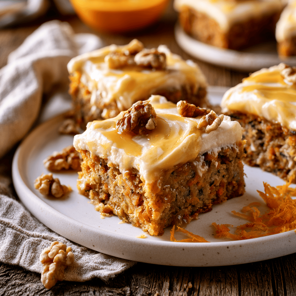 Moist Carrot Zucchini Bars with Citrus Frosting Step-by-step preparation of Moist Carrot Zucchini Bars with Citrus Frosting (carrot zucchini bars)