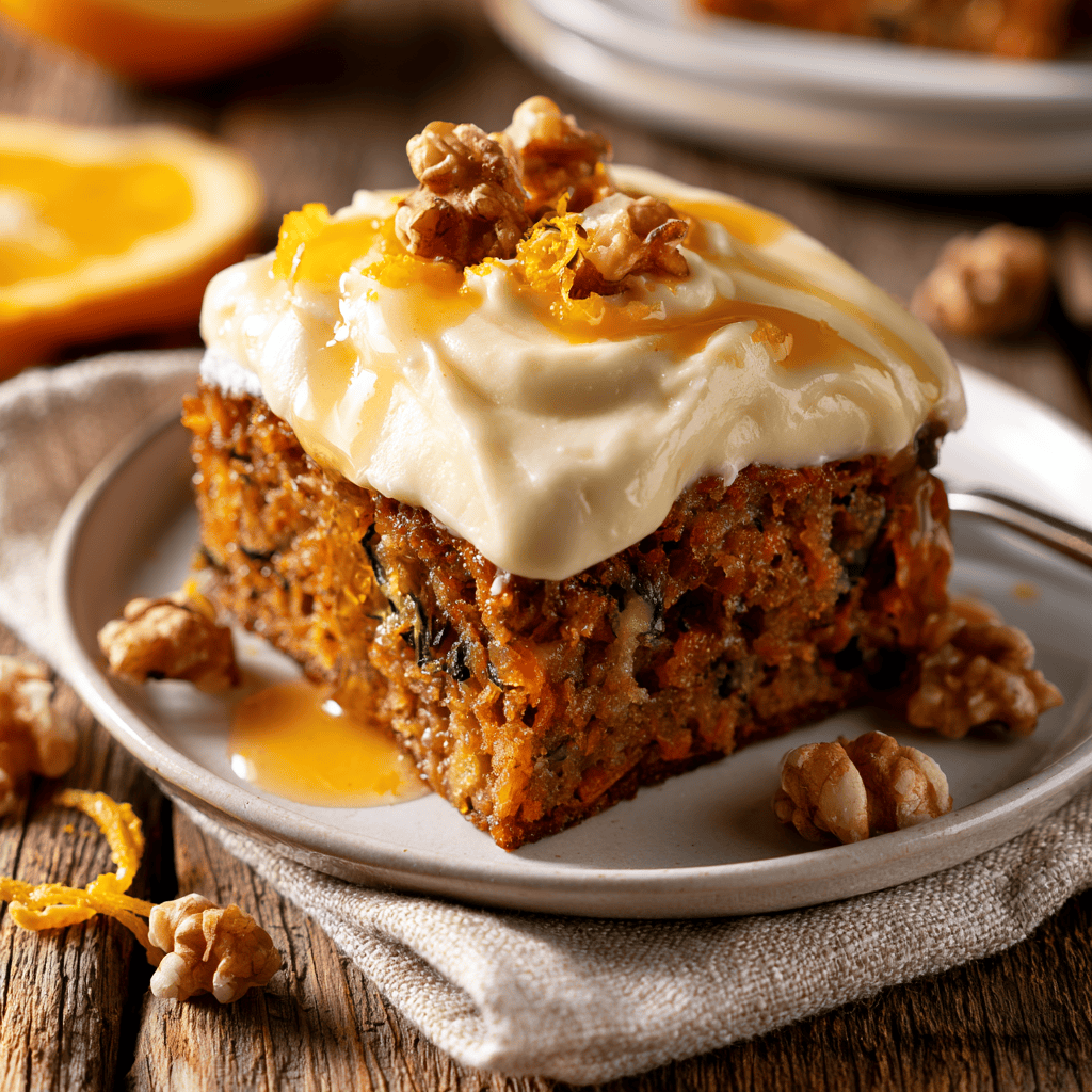 Moist Carrot Zucchini Bars with Citrus Frosting — homemade carrot zucchini bars recipe