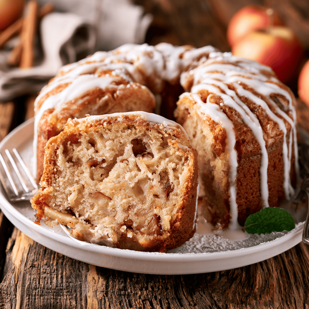 Moist & Comforting Cinnamon Apple Cake Serving suggestion for Moist & Comforting Cinnamon Apple Cake โ cinnamon apple cake