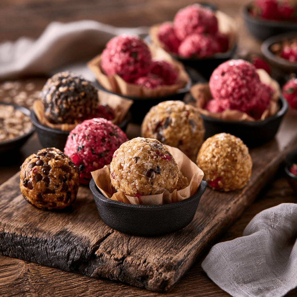 Serving suggestion for No-Bake Protein Balls: 5 Easy Flavor Variations — no-bake protein balls