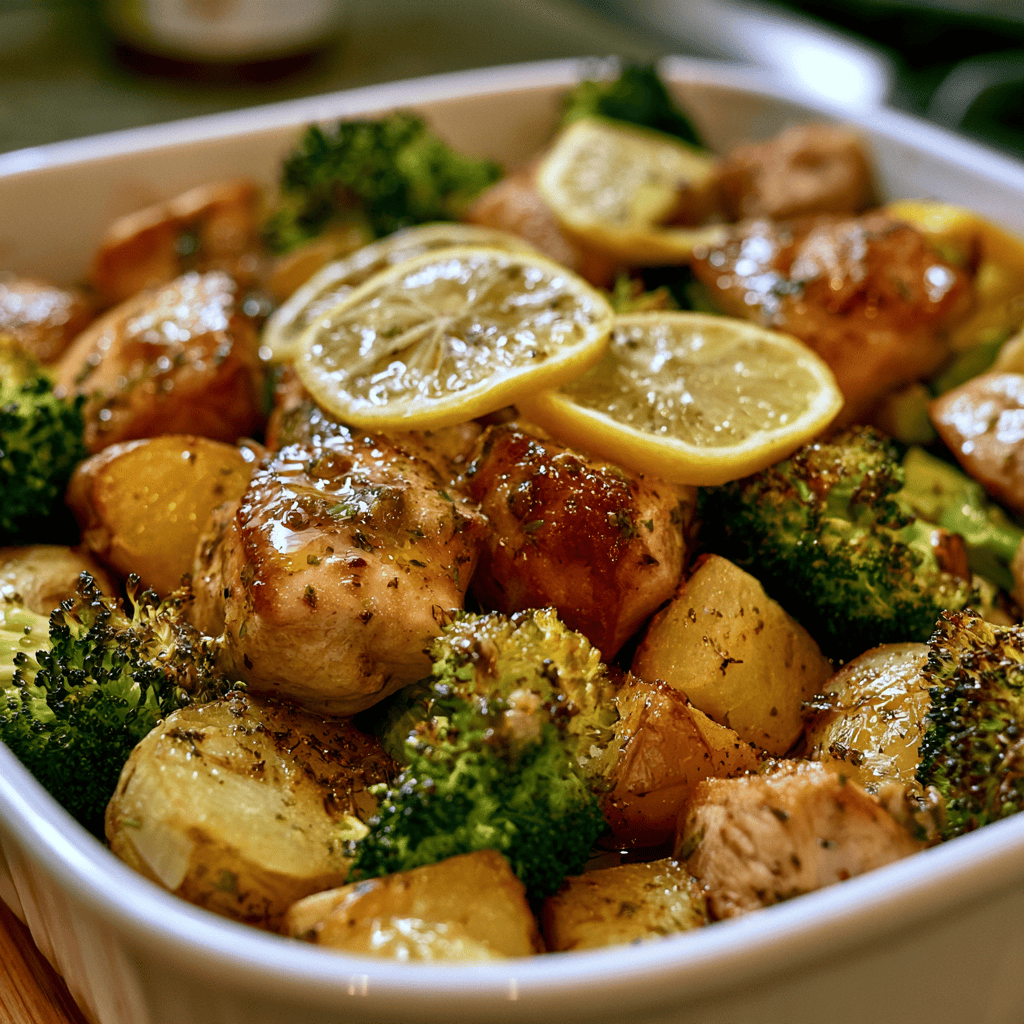 Serving suggestion for One-Pan Lemon Herb Chicken and Veggies — One-Pan Lemon Herb Chicken