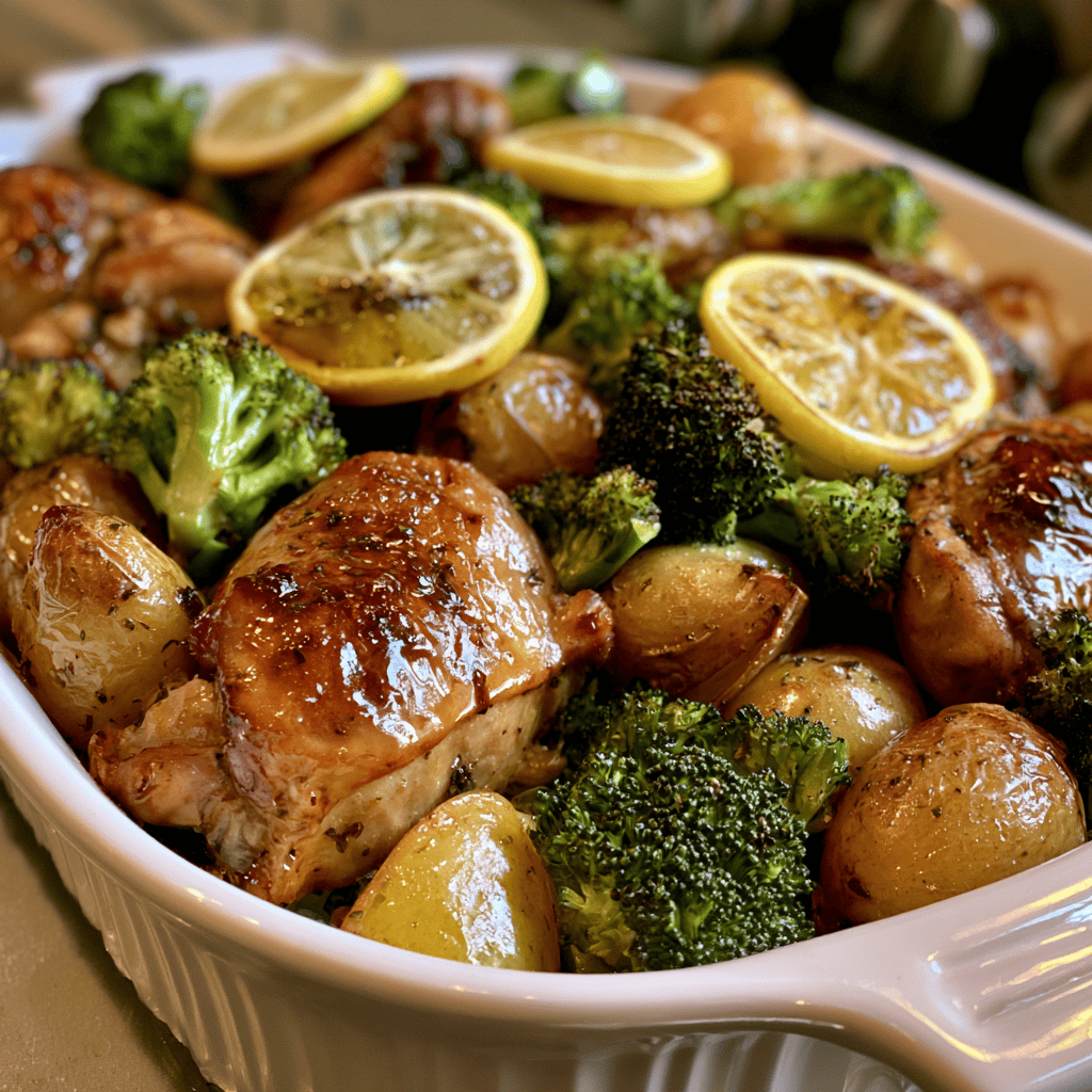 One-Pan Lemon Herb Chicken and Veggies — homemade One-Pan Lemon Herb Chicken recipe