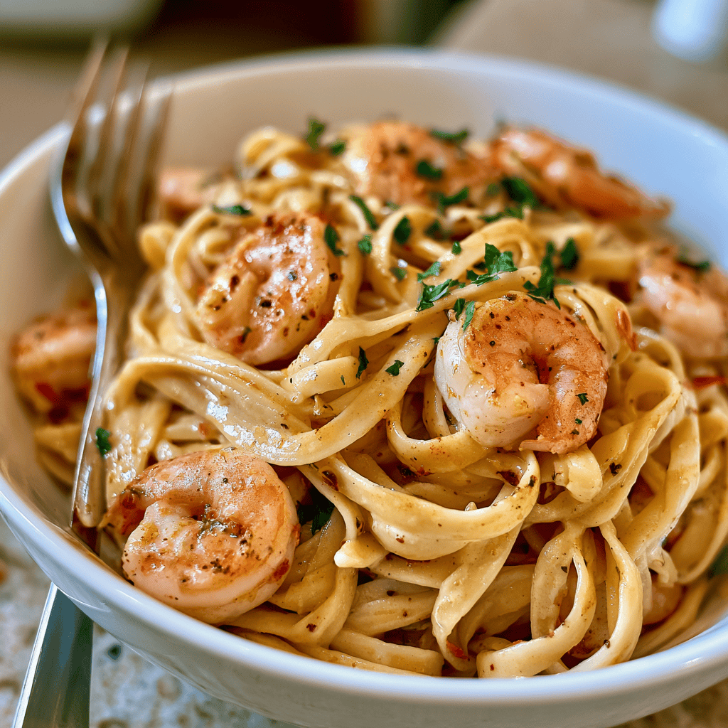 One-Pot Cajun Shrimp Alfredo Step-by-step preparation of One-Pot Cajun Shrimp Alfredo (One-Pot Cajun Shrimp Alfredo)