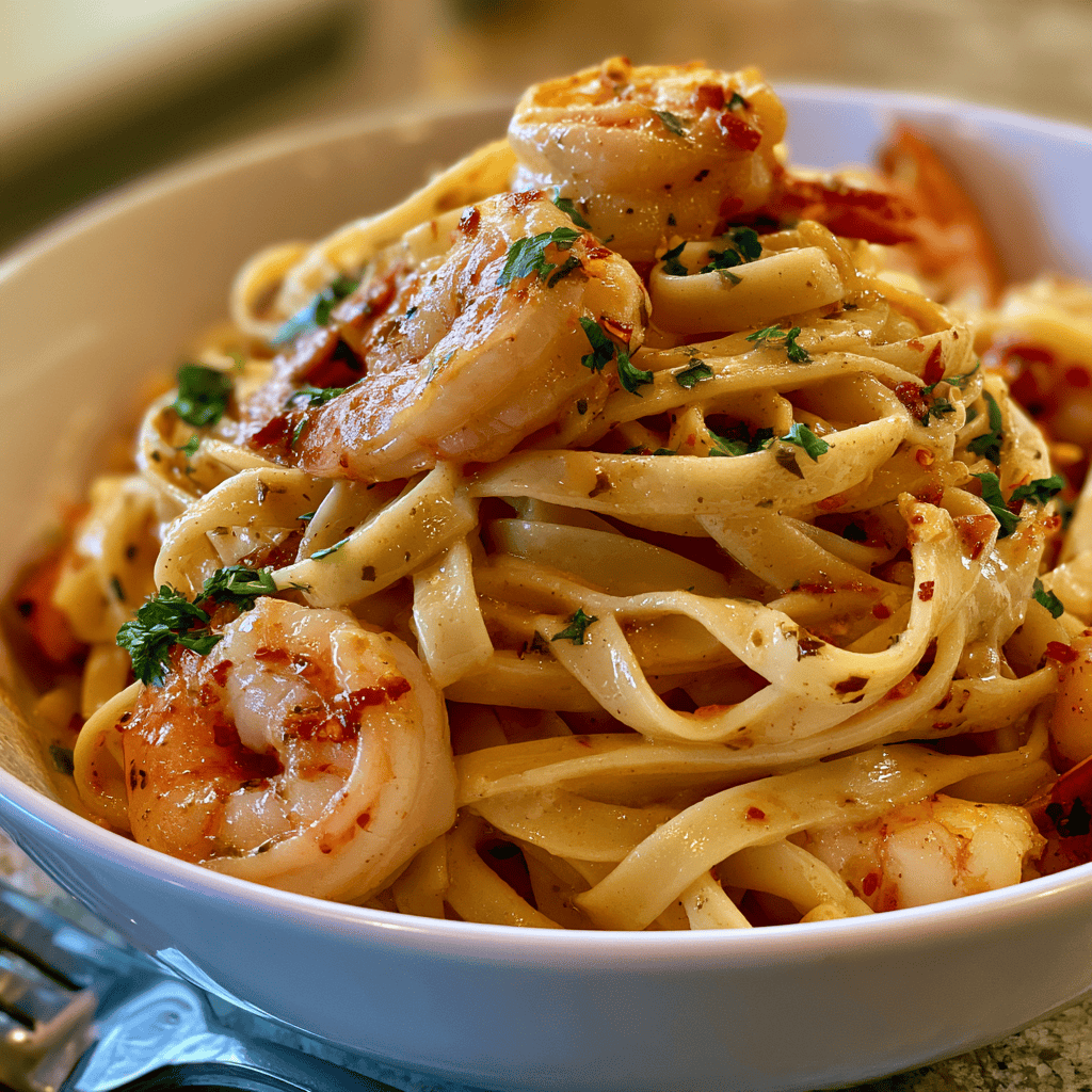 One-Pot Cajun Shrimp Alfredo Serving suggestion for One-Pot Cajun Shrimp Alfredo โ One-Pot Cajun Shrimp Alfredo