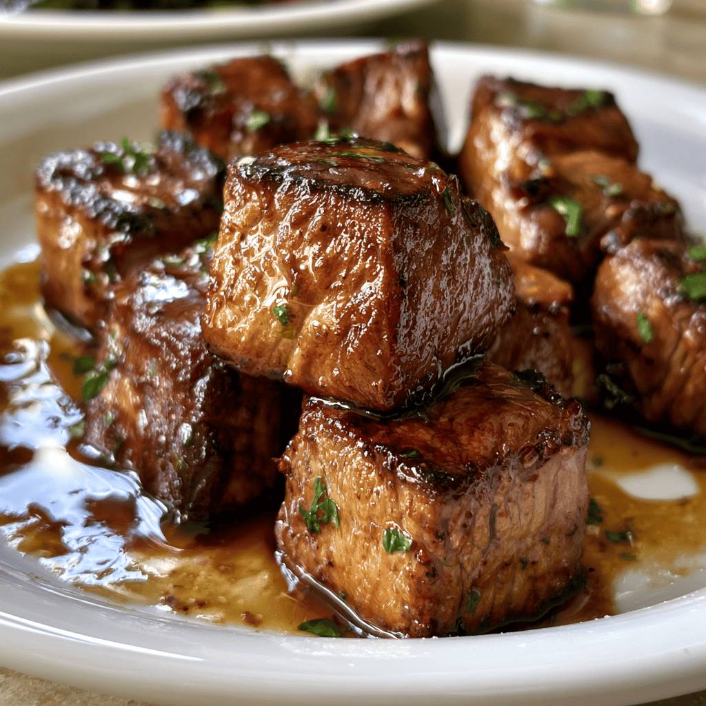 Step-by-step preparation of Quick Balsamic Glazed Steak Bites (Balsamic Glazed Steak Bites)