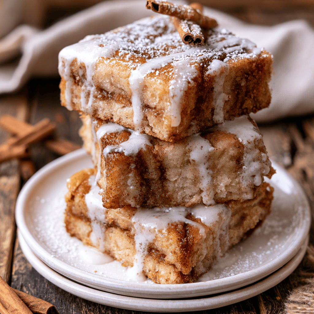 Quick & Easy Cinnamon Roll Bliss Bars Serving suggestion for Quick & Easy Cinnamon Roll Bliss Bars β cinnamon roll bliss bars