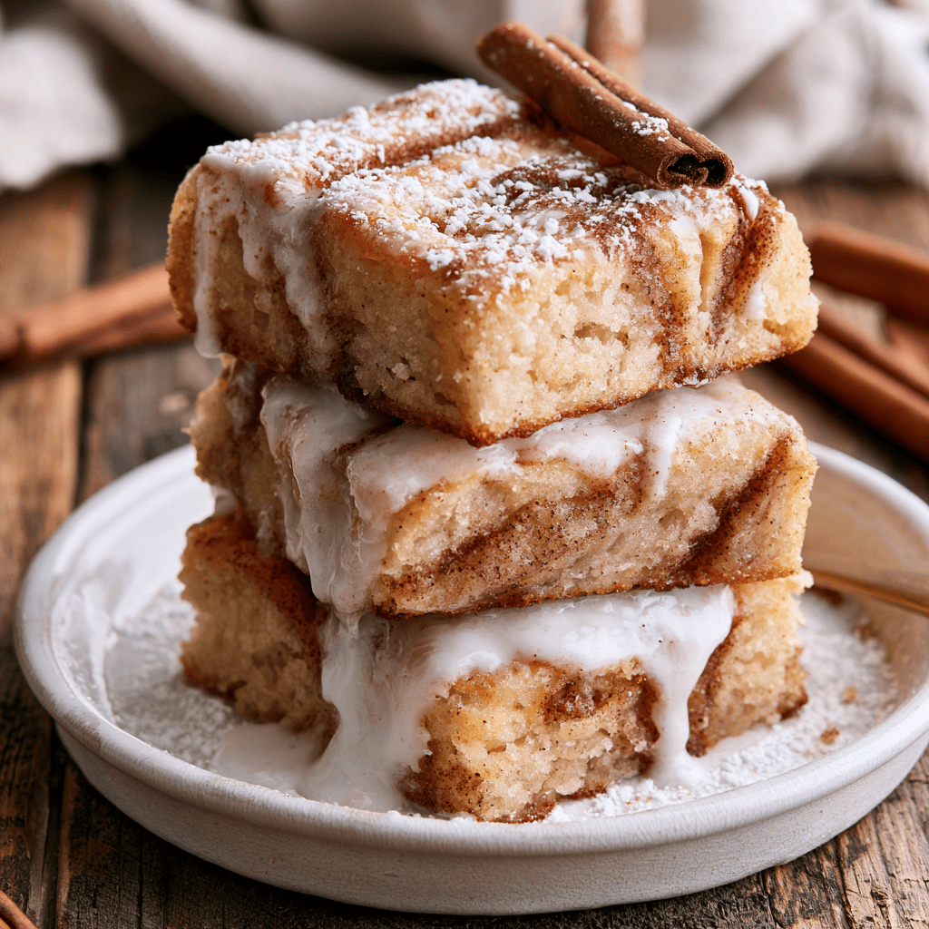 Quick & Easy Cinnamon Roll Bliss Bars — homemade Cinnamon Roll Bliss Bars recipe