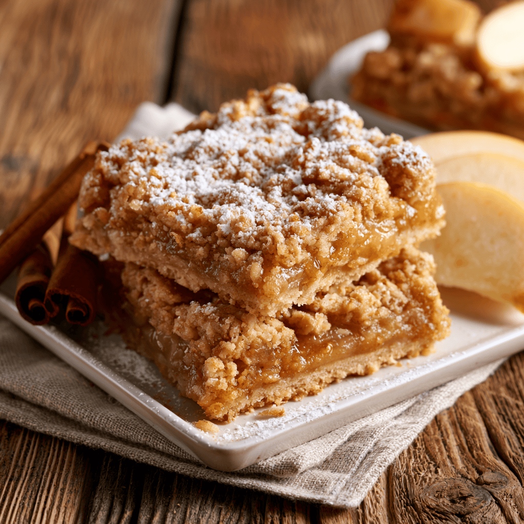 Quick & Easy Homemade Apple Dessert Bars Serving suggestion for Quick & Easy Homemade Apple Dessert Bars โ apple dessert bars