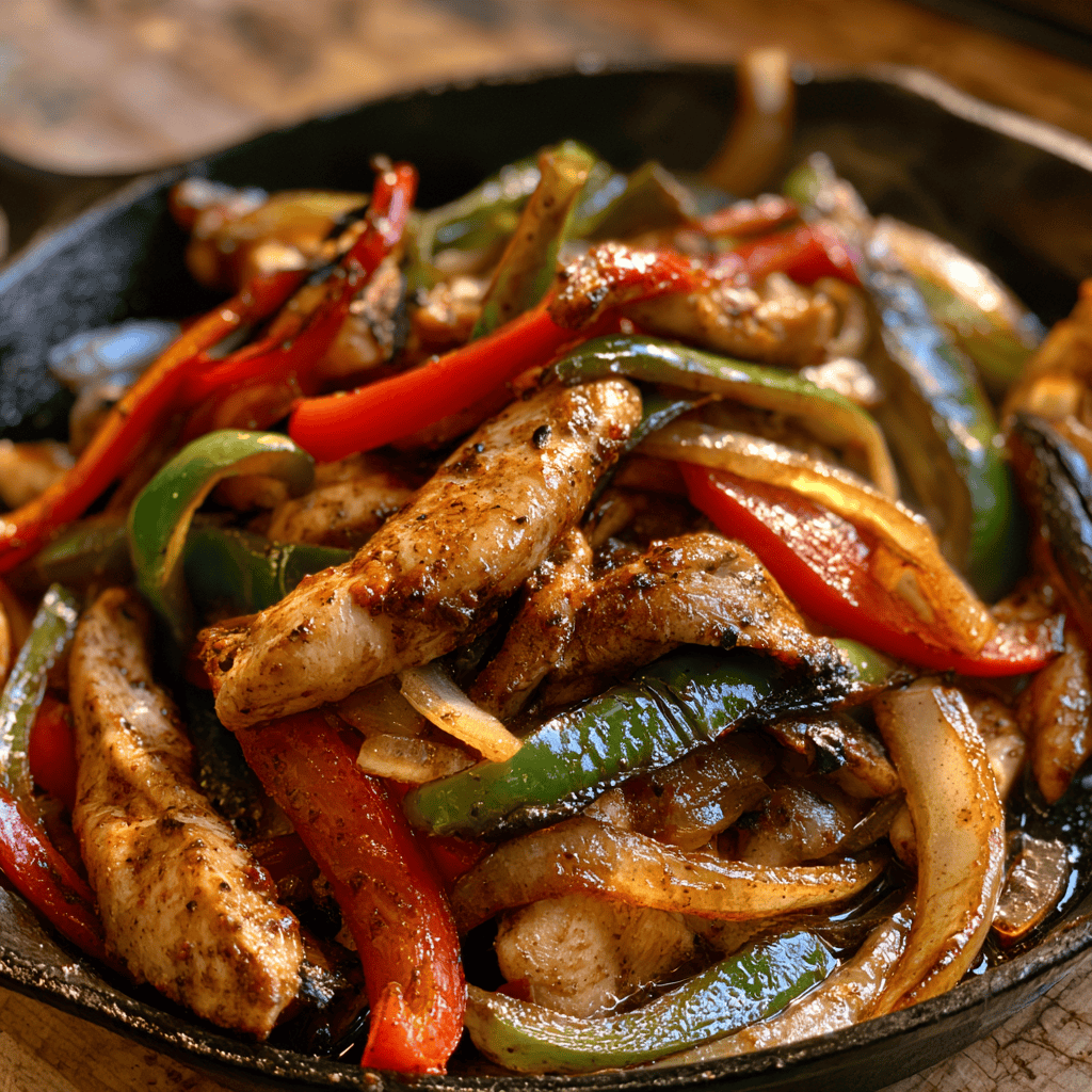 Step-by-step preparation of Quick Skillet Chicken Fajitas (skillet chicken fajitas)