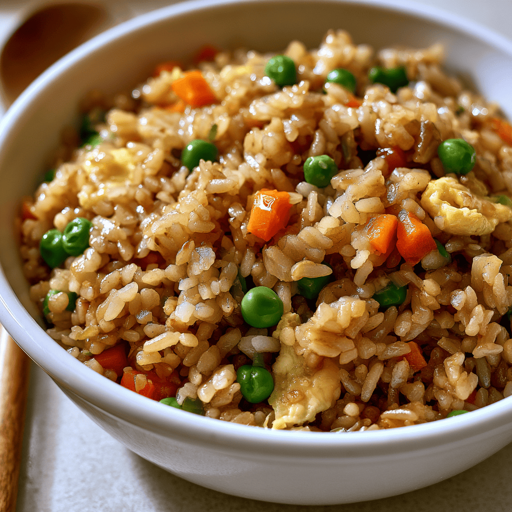 Quick Veggie Fried Rice — homemade veggie fried rice recipe