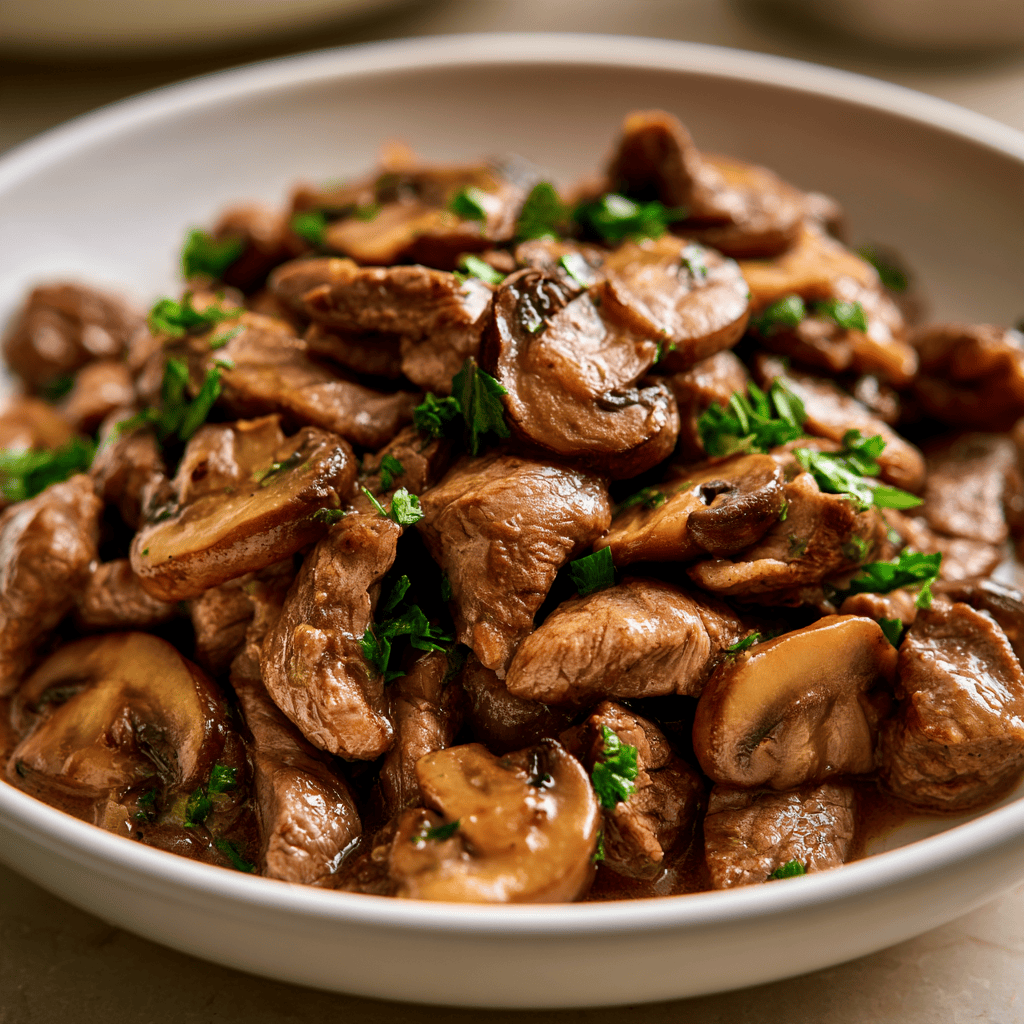 Skinny Beef Stroganoff Serving suggestion for Skinny Beef Stroganoff โ Skinny Beef Stroganoff